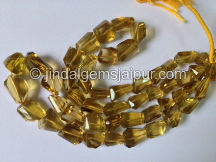 Honey Quartz Faceted Nuggets Shape Beads